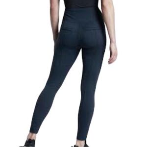 Athleta Delancey Herringbone Tights Navy blue Athleisure Workout Preppy